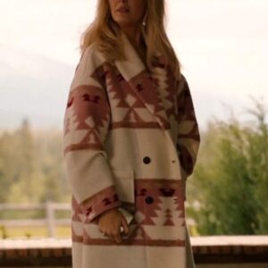 Beth Dutton Yellowstone S05 Keilly Relly Pink Printed Coat