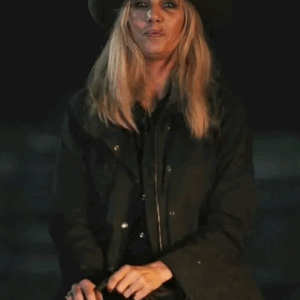Beth Dutton Yellowstone Season 5 Black Cotton Jacket