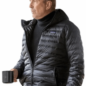 John Dutton Yellowstone Season 5 Kevin Costner Black Puffer Jacket