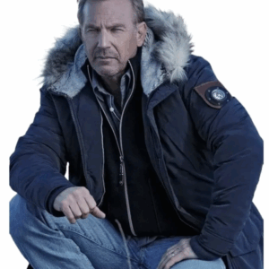 John Dutton Yellowstone Season 5 Kevin Costner Blue Parka Jacket