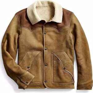 John Dutton Yellowstone Season 5 Part 2 Fur Collar Brown Leather Jacket