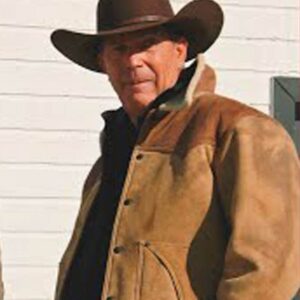 John Dutton Yellowstone Season 3 Fur Collar Brown Leather Jacket