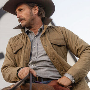 Josh Lucas Yellowstone Season 5 Part 2 Brown Quilted Jacket