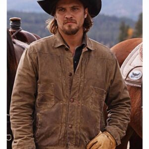 Kayce Dutton Yellowstone Luke Grimes Brown Leather Jacket