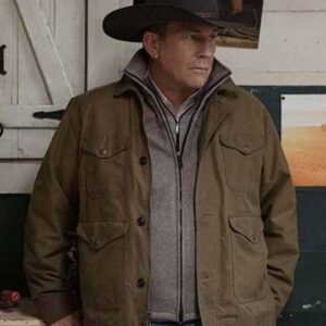 John Dutton Yellowstone Kevin Costner Brown Cotton Jacket